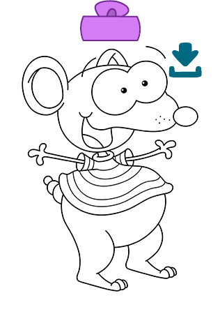 Toopy colouring page